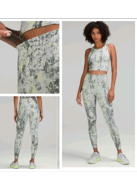 lululemon athletica Pants - Lululemon Wunder Train Contour Fit High-Rise Marbler Leggings 25" Sz. 2